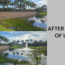 Commercial Project - Pressure Cleaning/Pressure Washing two Retaining Wall in lake located at Legacy Place in Palm Beach Gardens, FL 33410 5